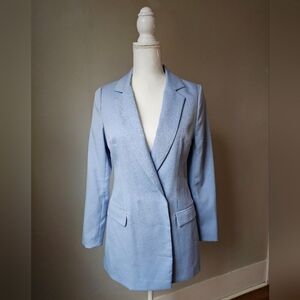 Missguided Baby Blue Women's Blazer Mini Dress